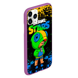 Чехол iPhone 11 Pro матовый Leon Brawl Stars, цвет: 3D-фиолетовый — фото 2