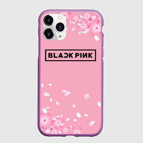 Чехол iPhone 11 Pro матовый BLACKPINK / 3D-Фиолетовый – фото 1