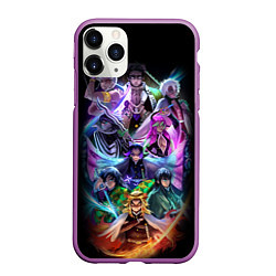 Чехол iPhone 11 Pro матовый KIMETSU NO YAIBA, цвет: 3D-фиолетовый