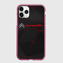 Чехол iPhone 11 Pro матовый CITROЁN, цвет: 3D-малиновый