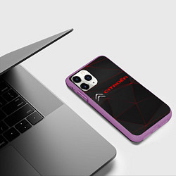Чехол iPhone 11 Pro матовый CITROЁN, цвет: 3D-фиолетовый — фото 2