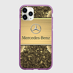 Чехол iPhone 11 Pro матовый MERCEDES GOLD, цвет: 3D-фиолетовый