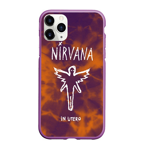 Чехол iPhone 11 Pro матовый NIRVANA / 3D-Фиолетовый – фото 1