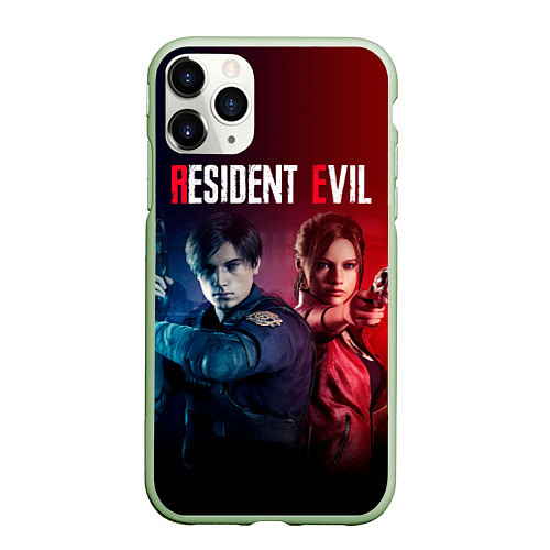 Чехол iPhone 11 Pro матовый Resident Evil 2 / 3D-Салатовый – фото 1