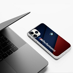 Чехол iPhone 11 Pro матовый BMW PERFORMANCE, цвет: 3D-белый — фото 2