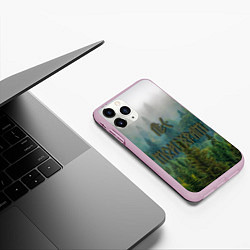 Чехол iPhone 11 Pro матовый Лес мой храм, цвет: 3D-розовый — фото 2