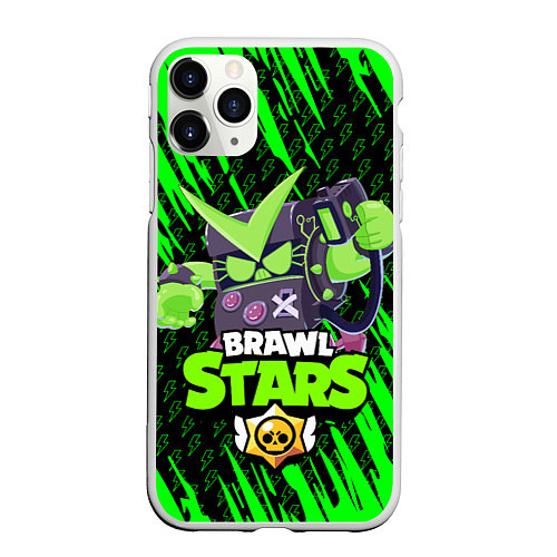 Чехол iPhone 11 Pro матовый Brawl stars virus 8-bit / 3D-Белый – фото 1