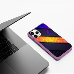 Чехол iPhone 11 Pro матовый Juventus F C, цвет: 3D-фиолетовый — фото 2