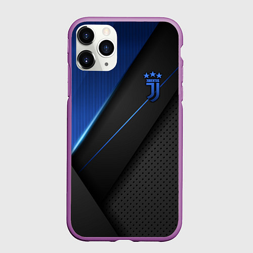 Чехол iPhone 11 Pro матовый Juventus F C / 3D-Фиолетовый – фото 1