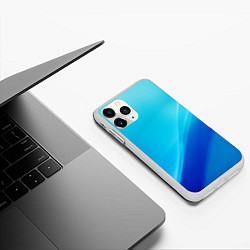 Чехол iPhone 11 Pro матовый Волна, цвет: 3D-белый — фото 2