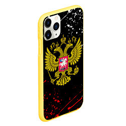 Чехол iPhone 11 Pro матовый РОССИЯ, цвет: 3D-желтый — фото 2