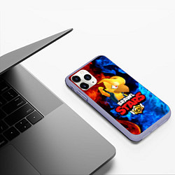 Чехол iPhone 11 Pro матовый BRAWL STARS CROW PHOENIX, цвет: 3D-светло-сиреневый — фото 2