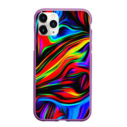 Чехол iPhone 11 Pro матовый ABSTRACT, цвет: 3D-фиолетовый