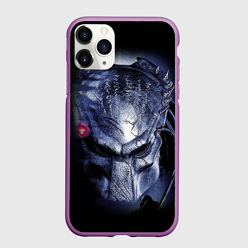 Чехол iPhone 11 Pro матовый PREDATOR / 3D-Фиолетовый – фото 1