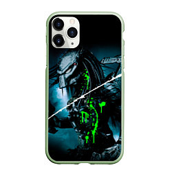 Чехол iPhone 11 Pro матовый PREDATOR, цвет: 3D-салатовый