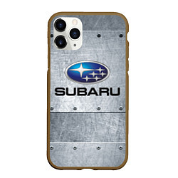 Чехол iPhone 11 Pro матовый SUBARU, цвет: 3D-коричневый