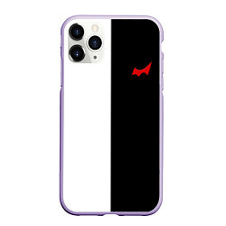 Чехол iPhone 11 Pro матовый Monokuma, цвет: 3D-светло-сиреневый