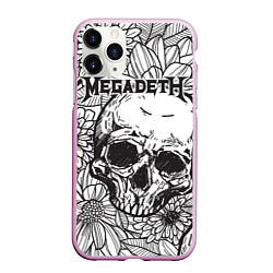 Чехол iPhone 11 Pro матовый Megadeth, цвет: 3D-розовый