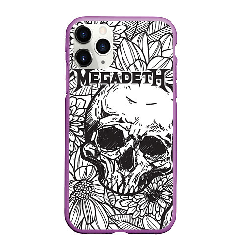 Чехол iPhone 11 Pro матовый Megadeth / 3D-Фиолетовый – фото 1