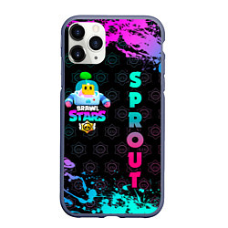 Чехол iPhone 11 Pro матовый BRAWL STARS SPROUT 25, цвет: 3D-серый