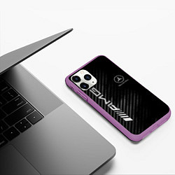 Чехол iPhone 11 Pro матовый MERCEDES, цвет: 3D-фиолетовый — фото 2