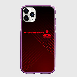 Чехол iPhone 11 Pro матовый MITSUBISHI, цвет: 3D-фиолетовый