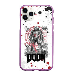 Чехол iPhone 11 Pro матовый Doom, цвет: 3D-фиолетовый