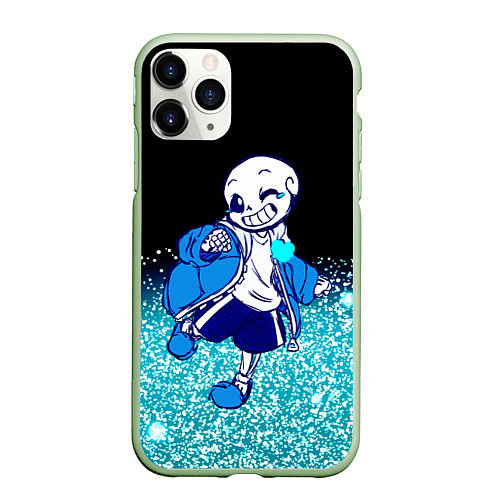 Чехол iPhone 11 Pro матовый Undertale / 3D-Салатовый – фото 1