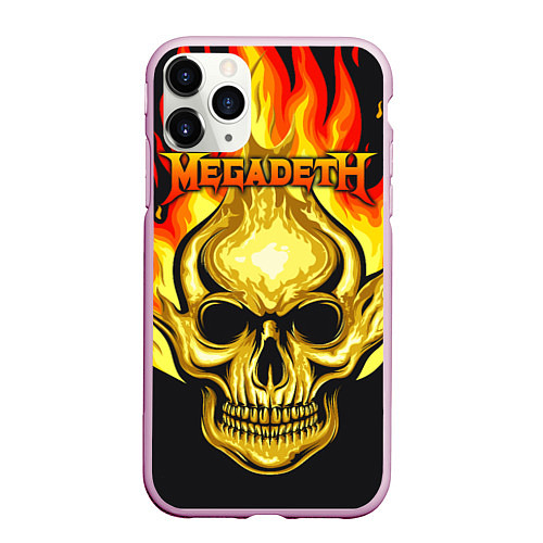 Чехол iPhone 11 Pro матовый Megadeth / 3D-Розовый – фото 1