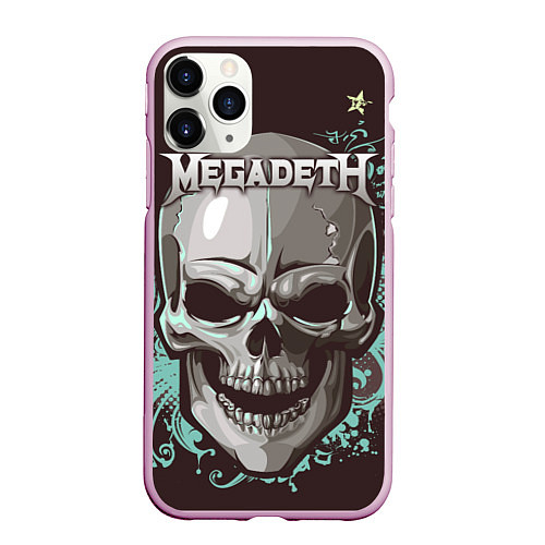 Чехол iPhone 11 Pro матовый Megadeth / 3D-Розовый – фото 1