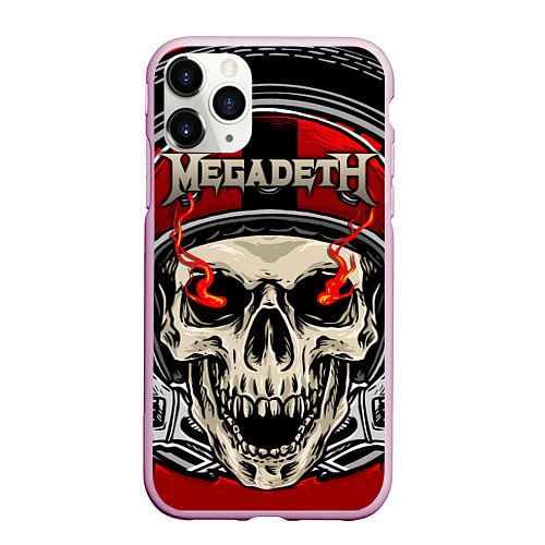 Чехол iPhone 11 Pro матовый Megadeth / 3D-Розовый – фото 1