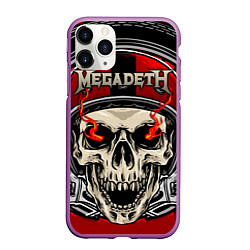 Чехол iPhone 11 Pro матовый Megadeth, цвет: 3D-фиолетовый