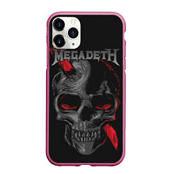 Чехол iPhone 11 Pro матовый Megadeth, цвет: 3D-малиновый