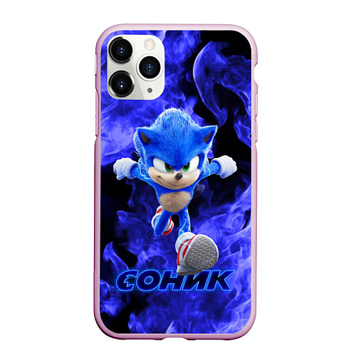 Чехол iPhone 11 Pro матовый SONIC / 3D-Розовый – фото 1