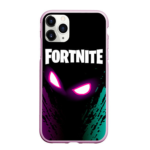 Чехол iPhone 11 Pro матовый FORTNITE / 3D-Розовый – фото 1