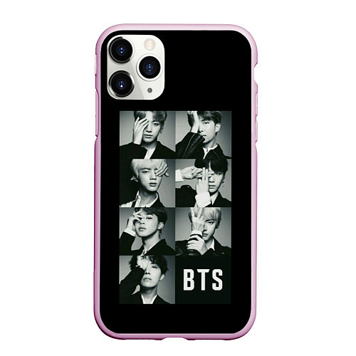 Чехол iPhone 11 Pro матовый BTS / 3D-Розовый – фото 1