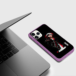 Чехол iPhone 11 Pro матовый BTS, цвет: 3D-фиолетовый — фото 2
