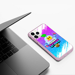 Чехол iPhone 11 Pro матовый BRAWL STARS SPROUT, цвет: 3D-розовый — фото 2