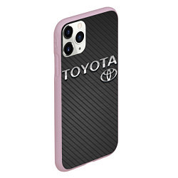 Чехол iPhone 11 Pro матовый Toyota Carbon, цвет: 3D-розовый — фото 2