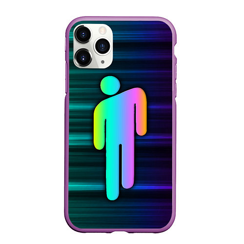 Чехол iPhone 11 Pro матовый BILLIE EILISH / 3D-Фиолетовый – фото 1