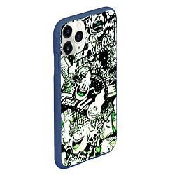 Чехол iPhone 11 Pro матовый Граффити, цвет: 3D-тёмно-синий — фото 2