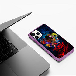 Чехол iPhone 11 Pro матовый Five Nights At Freddys, цвет: 3D-фиолетовый — фото 2