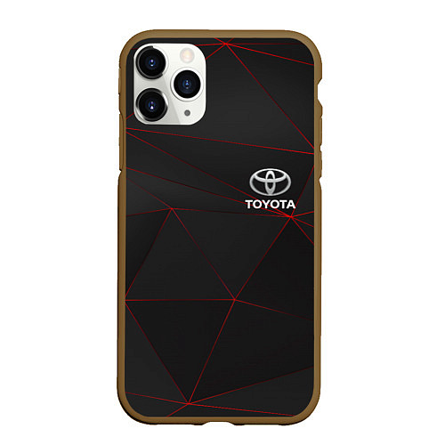 Чехол iPhone 11 Pro матовый TOYOTA / 3D-Коричневый – фото 1