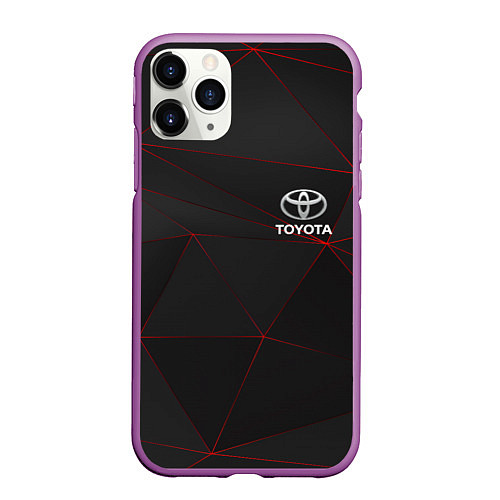 Чехол iPhone 11 Pro матовый TOYOTA / 3D-Фиолетовый – фото 1