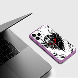 Чехол iPhone 11 Pro матовый BERSERK, цвет: 3D-фиолетовый — фото 2