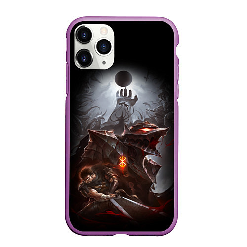 Чехол iPhone 11 Pro матовый BERSERK / 3D-Фиолетовый – фото 1