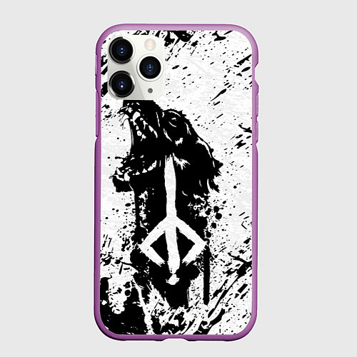 Чехол iPhone 11 Pro матовый BLOODBORNE / 3D-Фиолетовый – фото 1