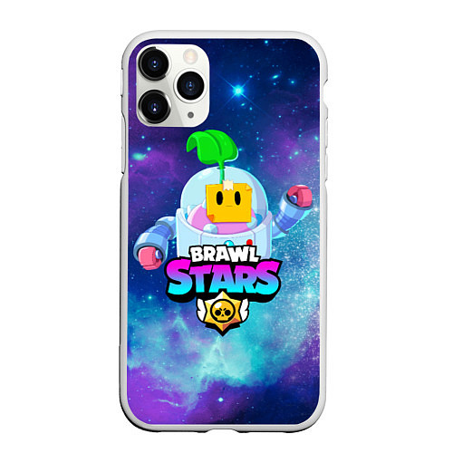 Чехол iPhone 11 Pro матовый BRAWL STARS SPROUT / 3D-Белый – фото 1