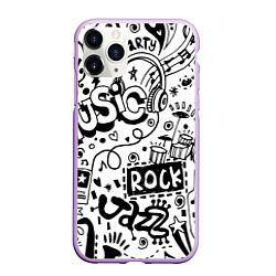 Чехол iPhone 11 Pro матовый Rock, цвет: 3D-сиреневый