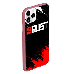 Чехол iPhone 11 Pro матовый RUST, цвет: 3D-малиновый — фото 2